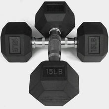 Load image into Gallery viewer, Rubber hex dumbbell
